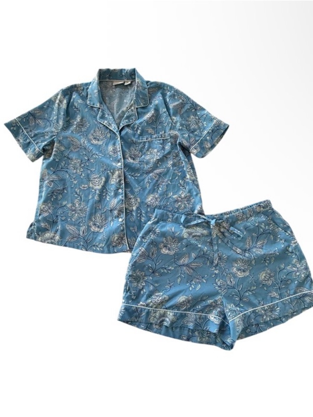 Rachel Zoe Light Blue Floral Short Pajama Set